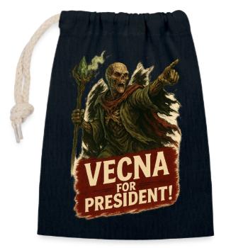 Vecna for president! - Closable cotton gift bag (14x20cm) - navy - Front