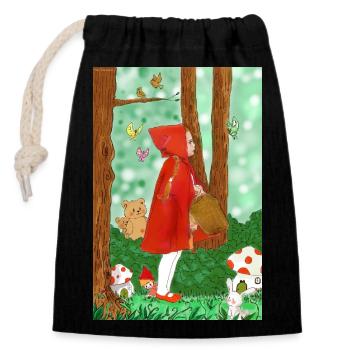 Enchanted Forest - Closable cotton gift bag (14x20cm) - black - Front