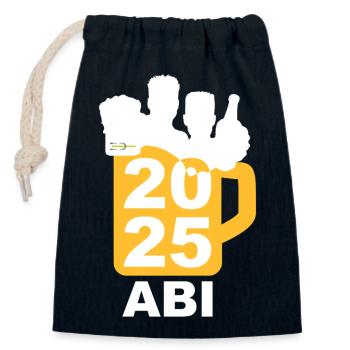 Bier Liga Logo ABI 2025 Maßkrug 6 - Verschließbarer Geschenkbeutel aus Baumwolle (14x20cm) - Navy - Vorne