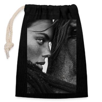 Soul Connection in Monochrome - Closable cotton gift bag (14x20cm) - black - Front