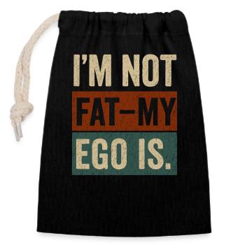 Expressive Bold Statement T-Shirt Design  - Closable cotton gift bag (14x20cm) - black - Front