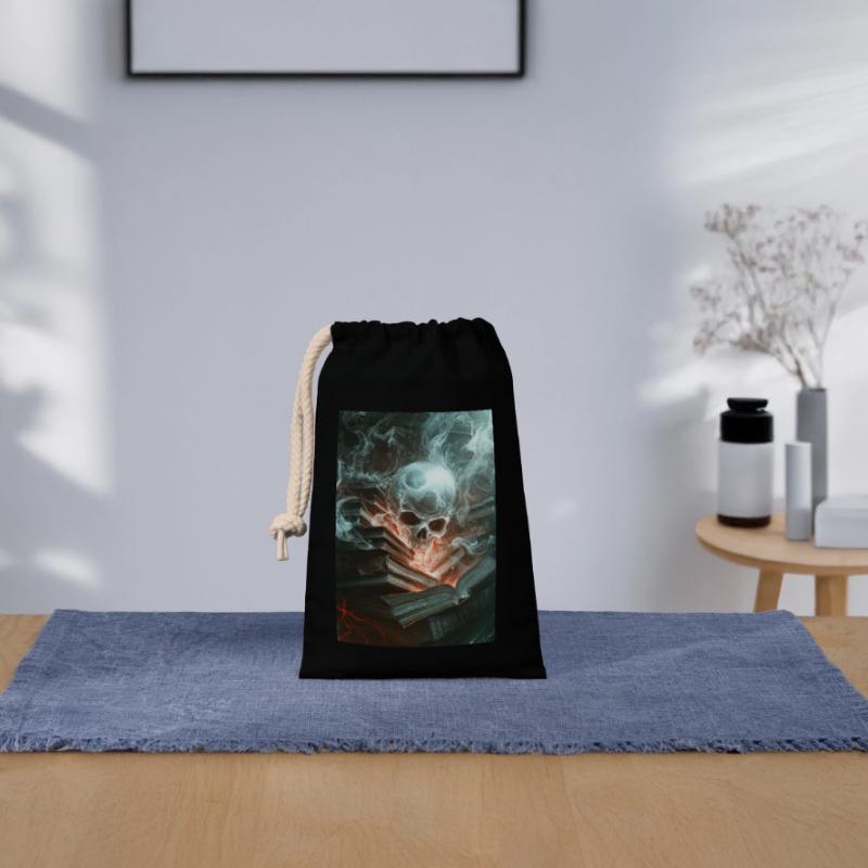 Haunted Knowledge Unleashed Closable cotton gift bag (14x20cm)