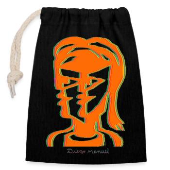 Proyecto_nuevo_-26- - Closable cotton gift bag (14x20cm) - black - Front