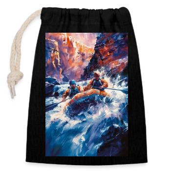 Whitewater Canyon Thrill Ride - Closable cotton gift bag (14x20cm) - black - Front