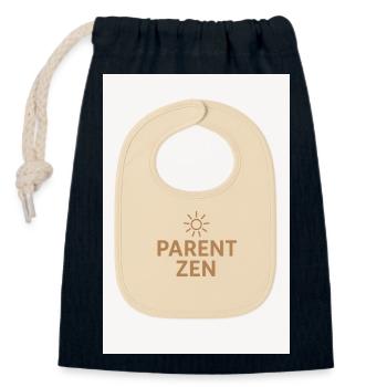 Cool Zen Baby Bib - Closable cotton gift bag (14x20cm) - navy - Front