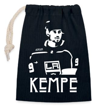 Hockey Players with Confidence - Closable cotton gift bag (14x20cm) - navy - Front