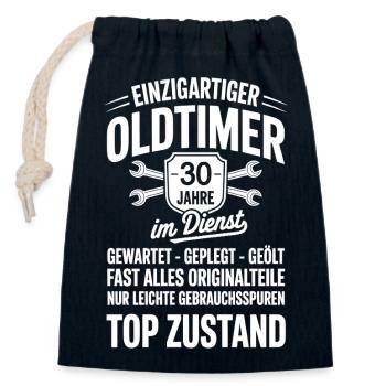30th anniversary of service - work colleague - Closable cotton gift bag (14x20cm) - navy - Front