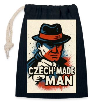 Tschechischer Mann - Verschließbarer Geschenkbeutel aus Baumwolle (14x20cm) - Navy - Vorne