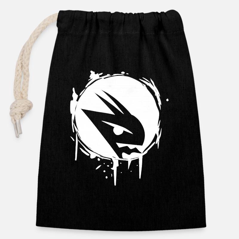Cricketfit - Closable cotton gift bag (14x20cm) - black