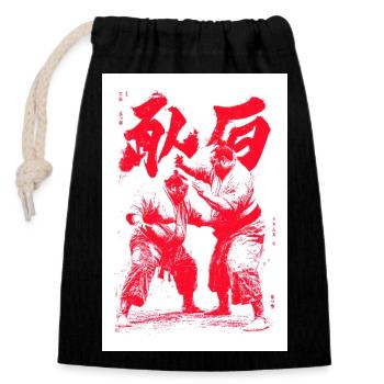 Crimson Martial Duel Ink - Closable cotton gift bag (14x20cm) - black - Front