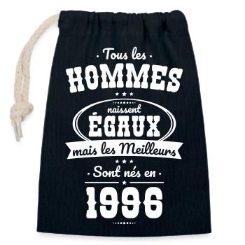 30 years - The best were born in 1996 - Closable cotton gift bag (14x20cm) - navy - Front