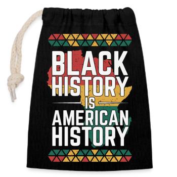 Black History is American History  - Closable cotton gift bag (14x20cm) - black - Front