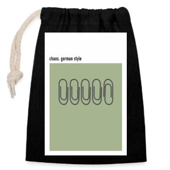Chaos – German Style Minimal Poster Green - Closable cotton gift bag (14x20cm) - black - Front