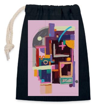 Arc of Return - Closable cotton gift bag (14x20cm) - navy - Front