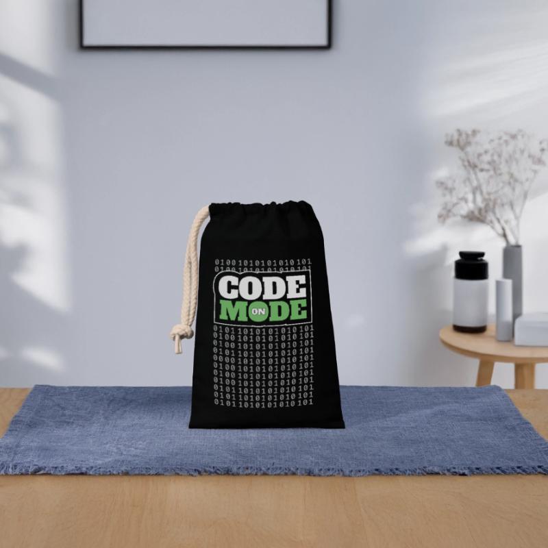 Code Mode Activé - Programmeur Ingénieur logiciel Codeur Sac cadeau en coton avec cordon (14 x 20 cm)