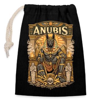 Throne of Anubis - Closable cotton gift bag (14x20cm) - black - Front