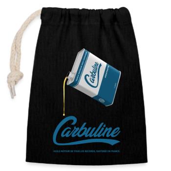 Carbuline - Sac cadeau en coton avec cordon (14 x 20 cm) - noir - Devant