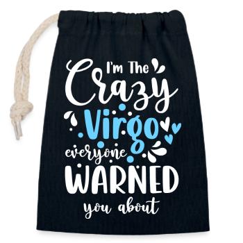 Horoscope Anniversaire Mercure - Sac cadeau en coton avec cordon (14 x 20 cm) - bleu marine - Devant