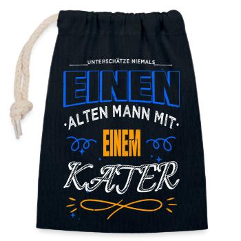 großpapa tier enkelkind eigenschaften - Verschließbarer Geschenkbeutel aus Baumwolle (14x20cm) - Navy - Vorne