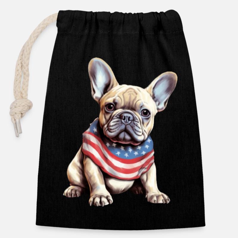 Toto US - Sac cadeau en coton avec cordon (14 x 20 cm) - noir