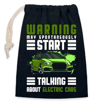 Elektromobilität Leise Elektro Klima - Verschließbarer Geschenkbeutel aus Baumwolle (14x20cm) - Navy - Vorne