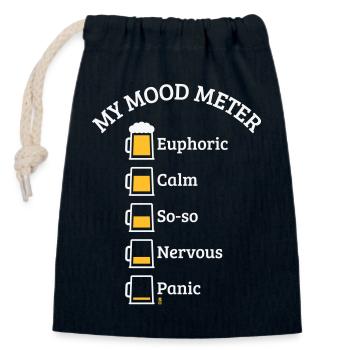 My Mood Meter (Bier / Biertrinker/ V2 / NEG) - Verschließbarer Geschenkbeutel aus Baumwolle (14x20cm) - Navy - Vorne