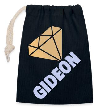 Noble Gideon - Closable cotton gift bag (14x20cm) - navy - Front