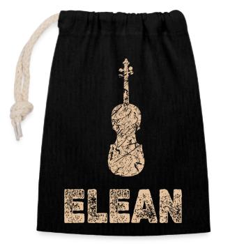 Viola Elean - Sac cadeau en coton avec cordon (14 x 20 cm) - noir - Devant