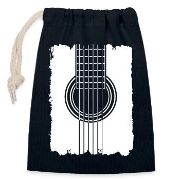 Gitarrenposter Graffiti-Stil - Verschließbarer Geschenkbeutel aus Baumwolle (14x20cm) - Navy - Vorne