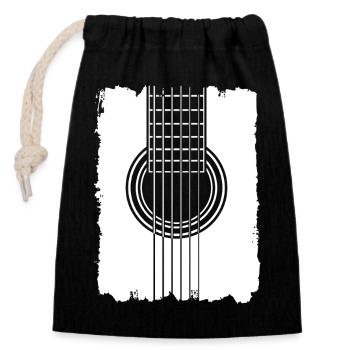 Gitarrenposter Graffiti-Stil - Verschließbarer Geschenkbeutel aus Baumwolle (14x20cm) - Schwarz - Vorne
