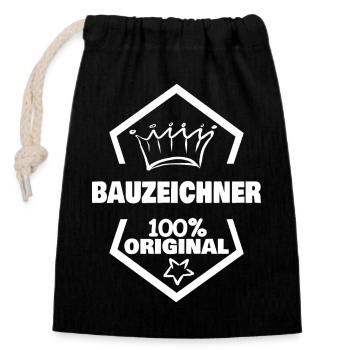 Dessinateur - Sac cadeau en coton avec cordon (14 x 20 cm) - noir - Devant