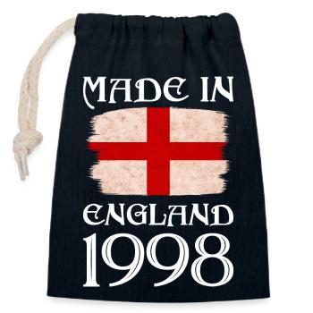 Made in England 1998 - St George's Day - English - Closable cotton gift bag (14x20cm) - navy - Front