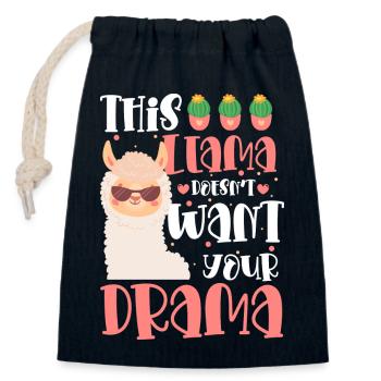 Camel Fluffy Drama Breeder - Closable cotton gift bag (14x20cm) - navy - Front