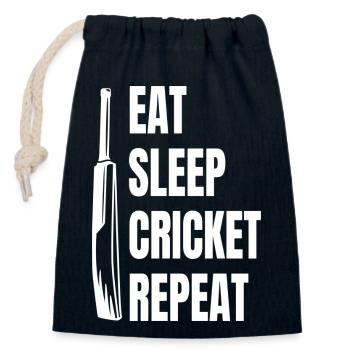 Cricket Kricketmannschaft Kricketteam Kricket - Verschließbarer Geschenkbeutel aus Baumwolle (14x20cm) - Navy - Vorne
