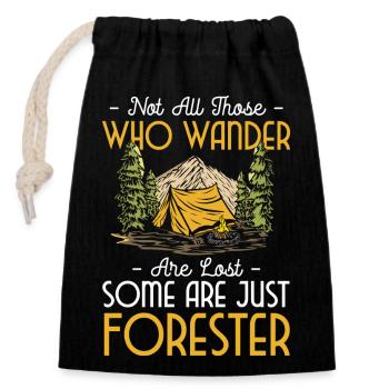 Forester Wood Forester - Closable cotton gift bag (14x20cm) - black - Front