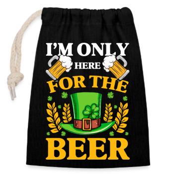 Irish Dublin Travel Celtic - Closable cotton gift bag (14x20cm) - black - Front