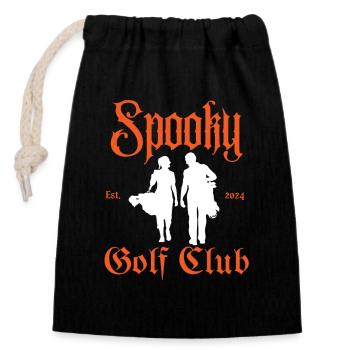 Halloween-T-Shirt für Männer und Frauen, gruseliges Golf-Design - Verschließbarer Geschenkbeutel aus Baumwolle (14x20cm) - Schwarz - Vorne