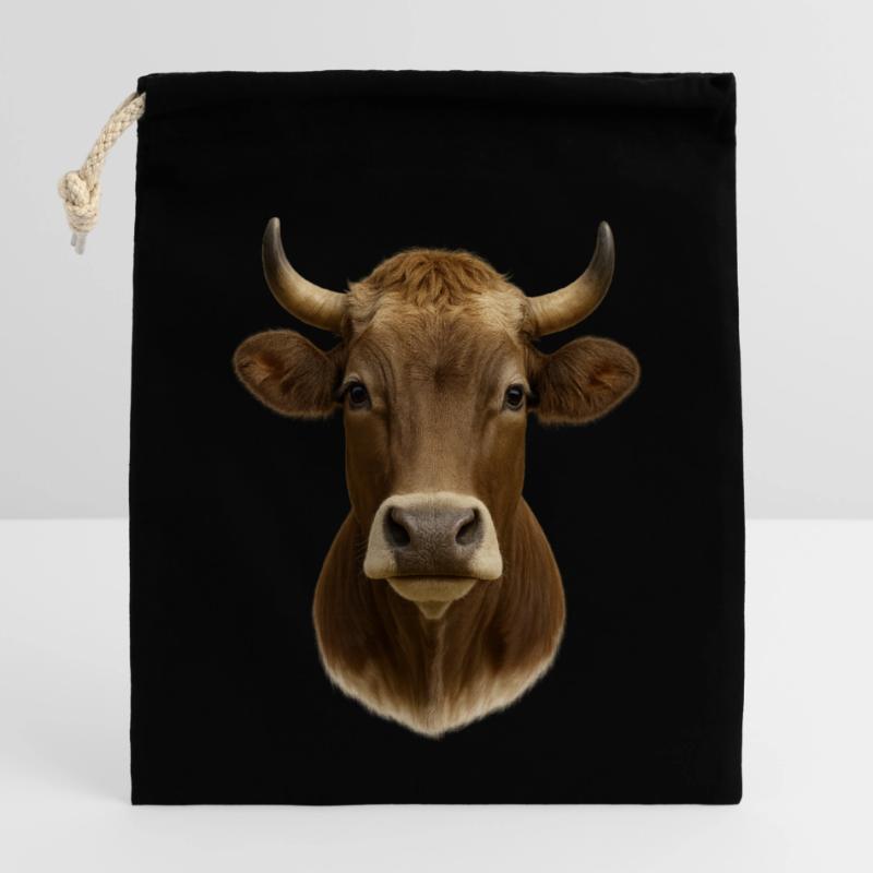La plus belle vache Sac cadeau en coton avec cordon (14 x 20 cm)