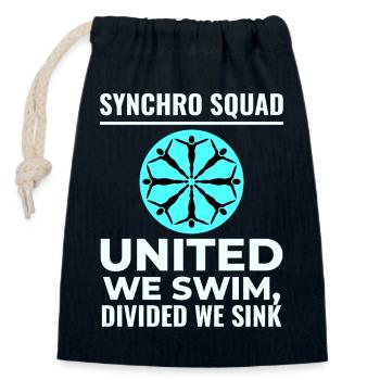 Vereint schwimmen wir geteilt wir versinken Synchro Squad - Verschließbarer Geschenkbeutel aus Baumwolle (14x20cm) - Navy - Vorne
