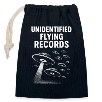 Shirt für DJs, Vinyl-Liebhaber und Musikfans - Verschließbarer Geschenkbeutel aus Baumwolle (14x20cm) - Navy - Vorne