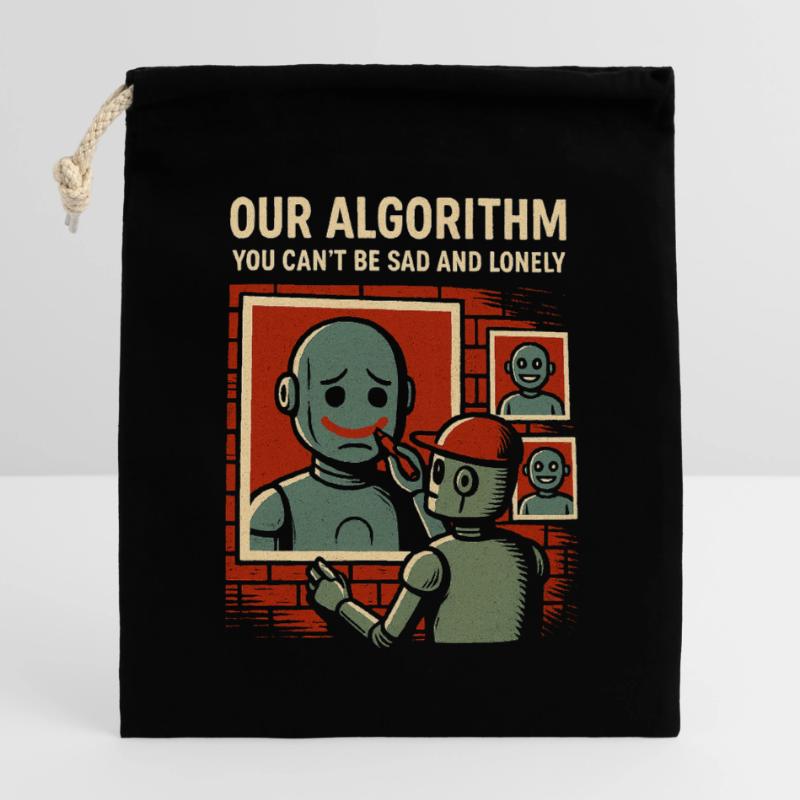 Our Algorithm Shirt for Programmers and Creators Closable cotton gift bag (14x20cm)