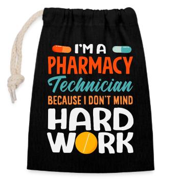 Apotheker Pharmazeutisch-technischer - Verschließbarer Geschenkbeutel aus Baumwolle (14x20cm) - Schwarz - Vorne