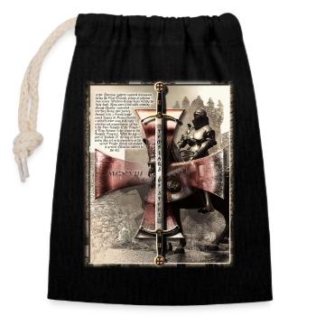 Templars of Steel - The Letter - Closable cotton gift bag (14x20cm) - black - Front