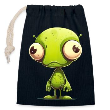 Alien - Verschließbarer Geschenkbeutel aus Baumwolle (14x20cm) - Navy - Vorne