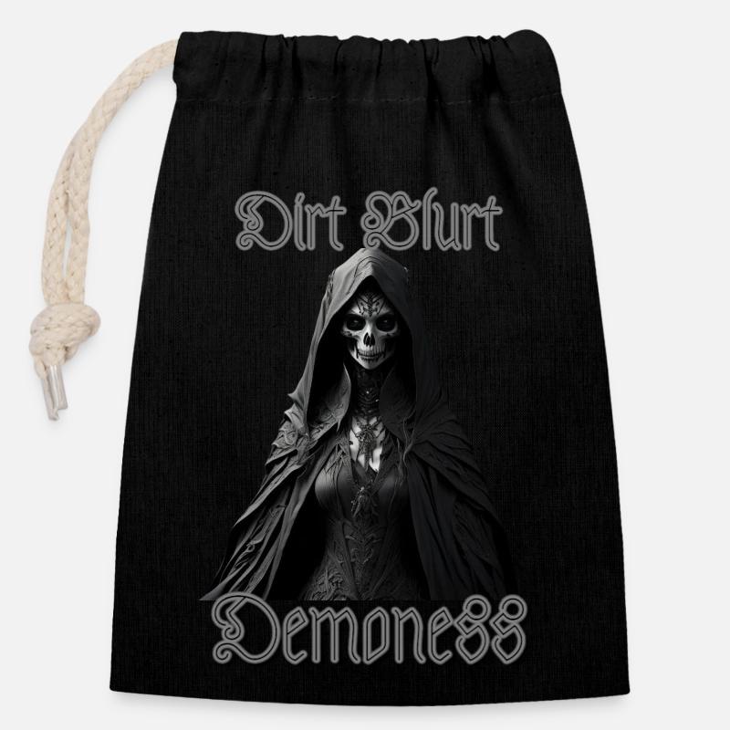 Dirt Blurt original - Demoness - Closable cotton gift bag (14x20cm) - black