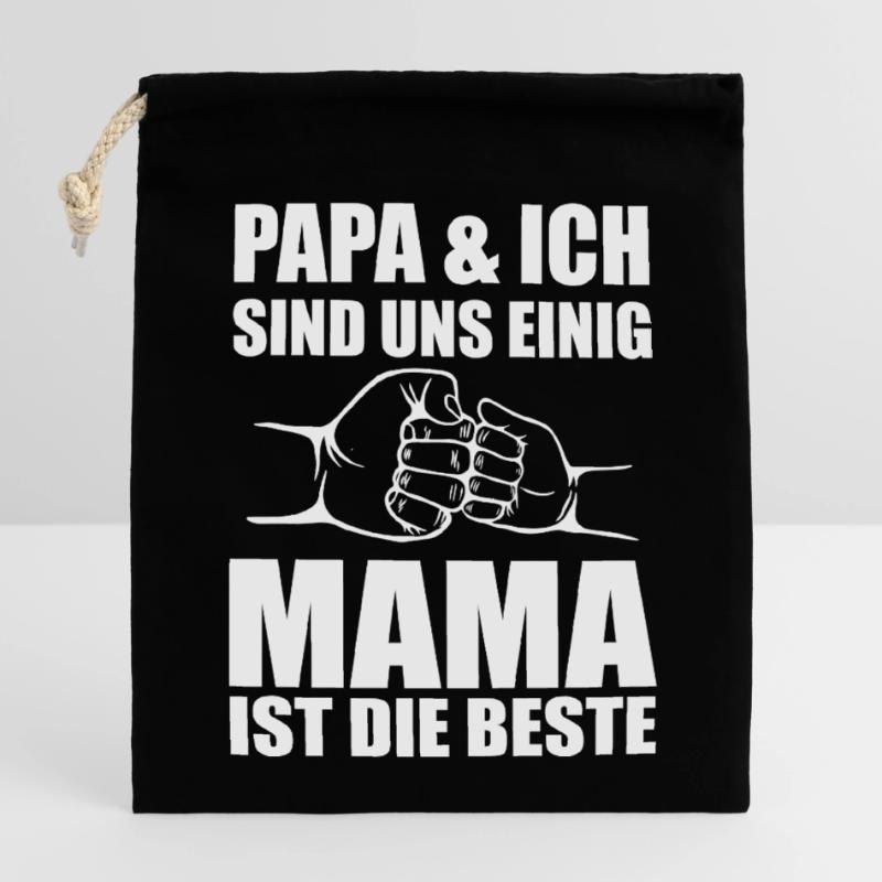 Mutter Spruch Geschenk Mama Muttertag Verschließbarer Geschenkbeutel aus Baumwolle (14x20cm)