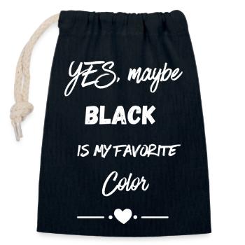 Yes, maybe black is my favorite color - Verschließbarer Geschenkbeutel aus Baumwolle (14x20cm) - Navy - Vorne
