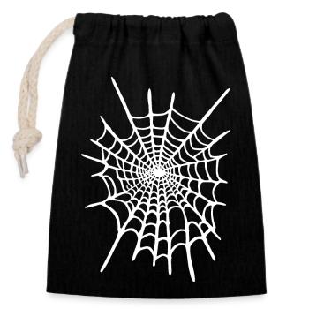 Toile d’araignée Costume Halloween Carnaval Carnaval - Sac cadeau en coton avec cordon (14 x 20 cm) - noir - Devant