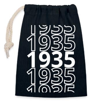 1935 1935 1935 - Verschließbarer Geschenkbeutel aus Baumwolle (14x20cm) - Navy - Vorne