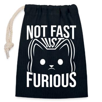 Not Fast Just Furious - Sac cadeau en coton avec cordon (14 x 20 cm) - bleu marine - Devant